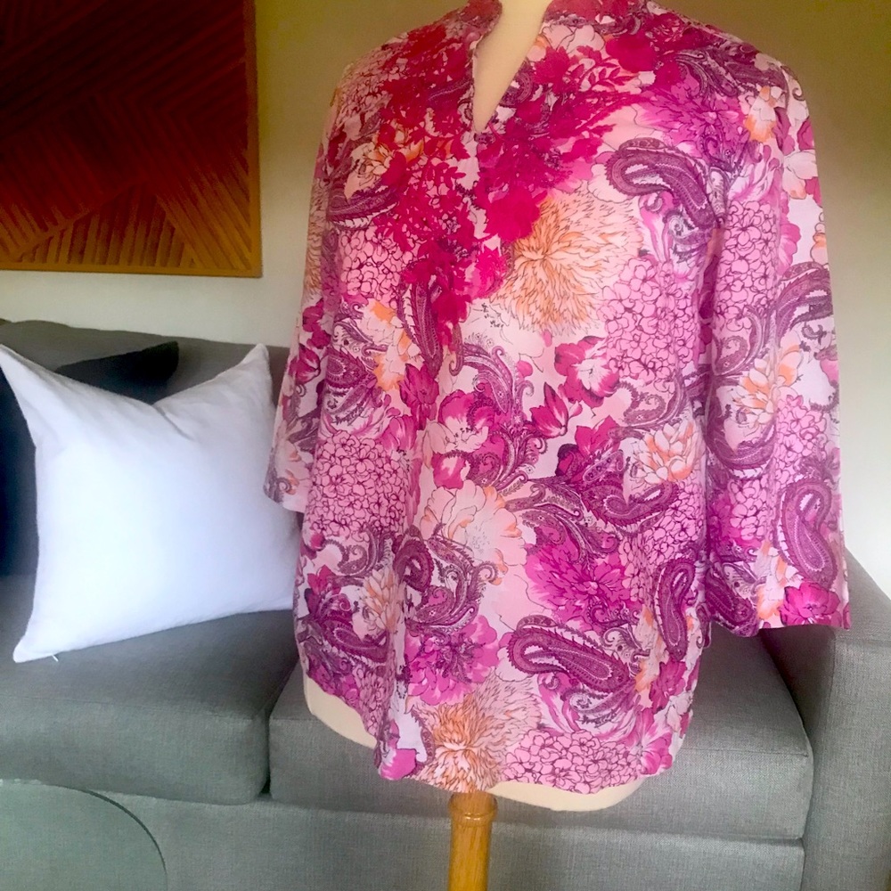 Charter Club Pink Paisley Top